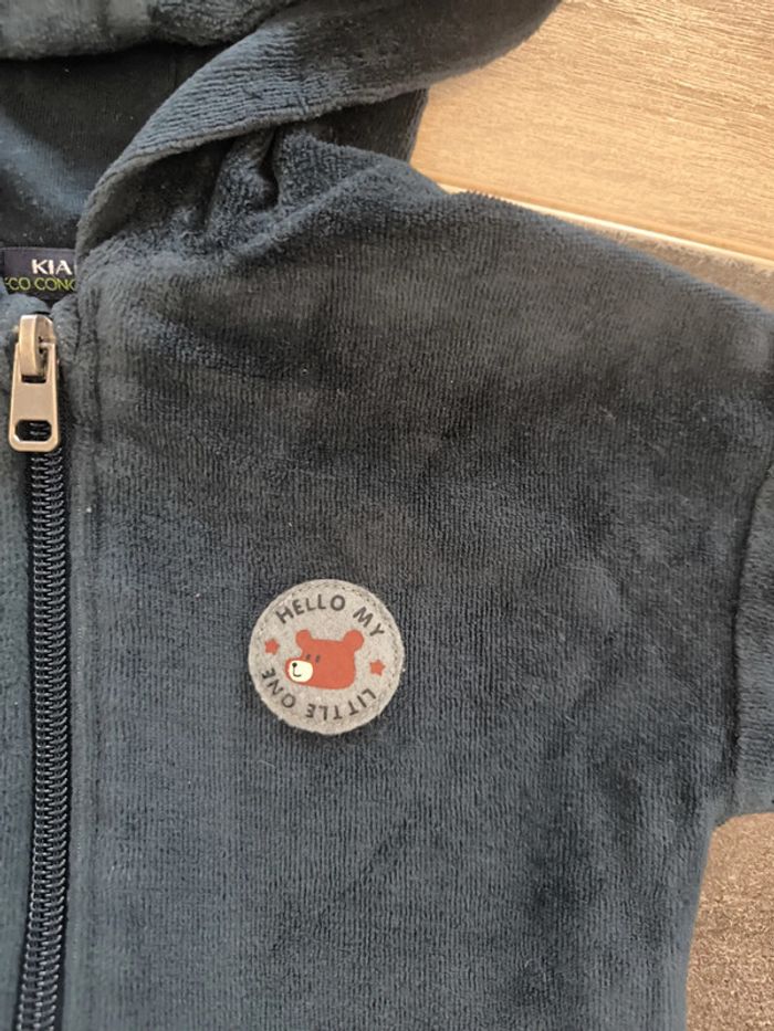 Gilet zippé à capuche garçon 9 mois Kiabi - photo numéro 3