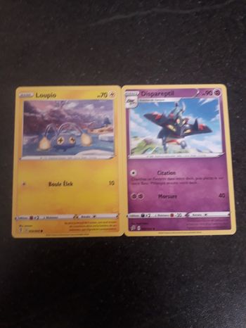Loupio + Dispareptil lot de 2 cartes Pokémon neuves