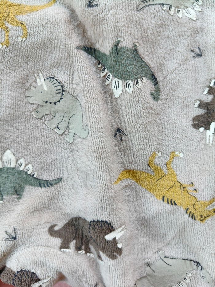Pijama chaud garçon Kiabi gris dinosaures 52-55 cm - photo numéro 2