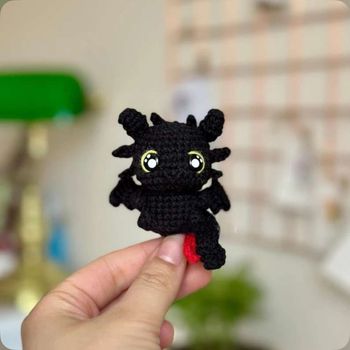 Porte clé krokmou en crochet 