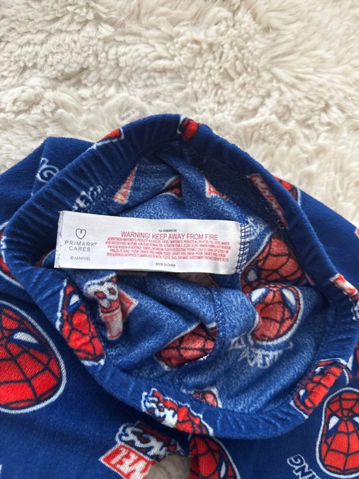 Pantalon pyjama Spiderman en velours 12 18 mois - photo numéro 2
