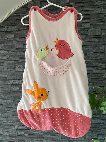 🌸  sublime Gigoteuse bébé fille 0-6 mois | Motif oiseaux & faon | Kitchoun 🌸