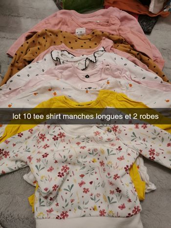 10 tee shirts manches longues + 2 robes