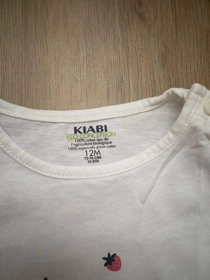 Tee shirt Kiabi blanc 12 mois - photo numéro 4