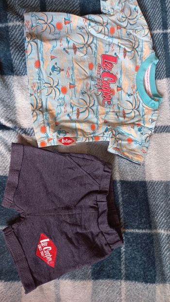 Lot 2 short 1 t-shirt 6 mois