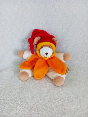 Doudou et Compagnie ours bonnet rouge 