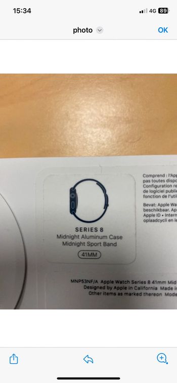 Montre Apple Watch série 8 41 mm noir sous garantie - Comme neuf sur Beebs