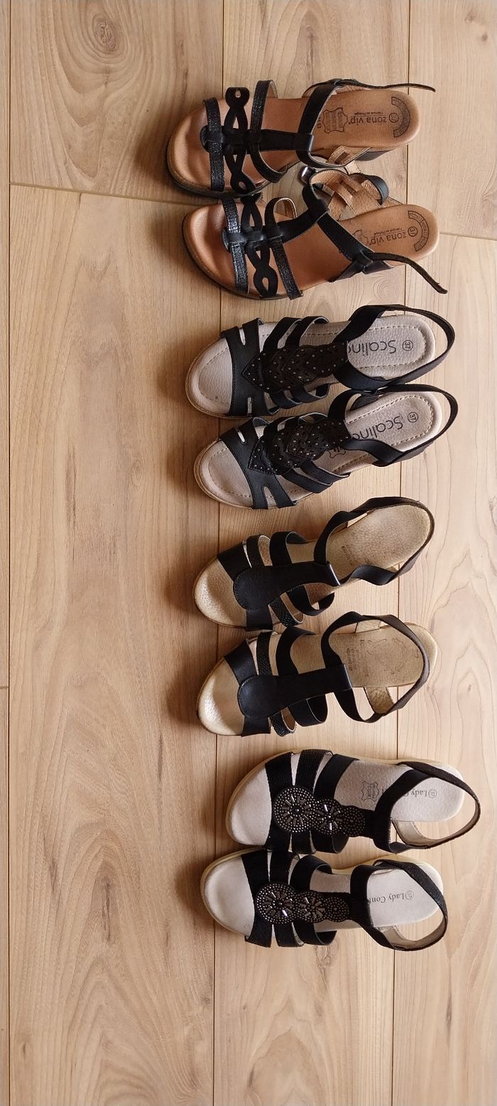 Lot de 4 paires sandales femme