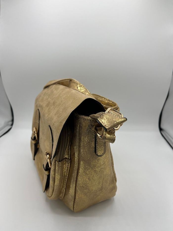 Sac à main bandoulière épaule toile brillante - photo numéro 5