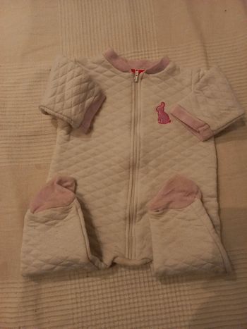 Pyjama matelassé type combinaison 6 9 mois coton