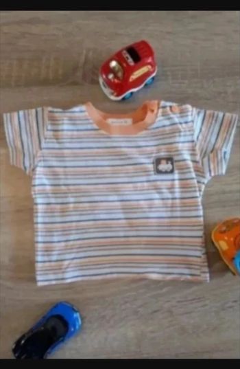 t-shirt manches courtes été 1-3 mois / 56 cm·Très bon état·Grain de Blé