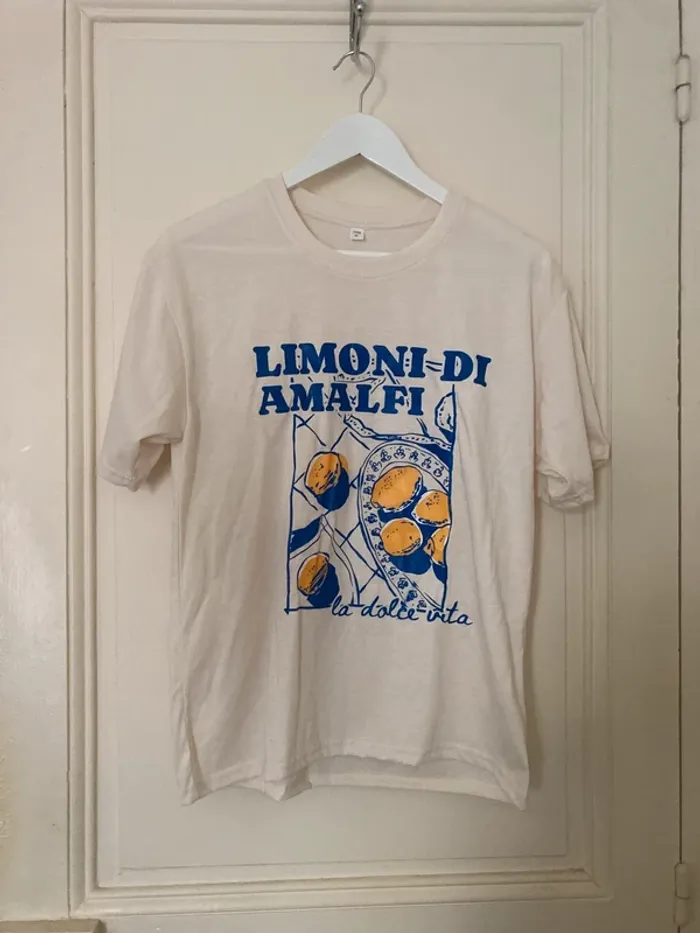 🍋 T-shirt beige Limoni di Amalfi – Taille M