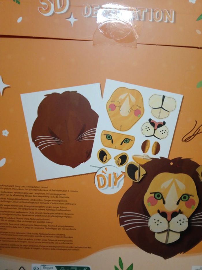 Kit décoration murale 3D "Lion" - photo numéro 10