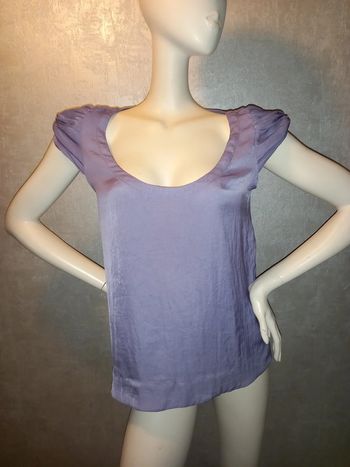 tee shirt mauve satiné zara taille 38