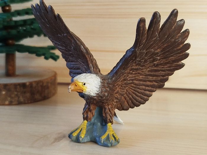 Schleich aigle a tête blanche Vintage Figurine Animal de la montagne