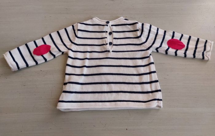 Pull marinière bébé fille  6M - photo numéro 2