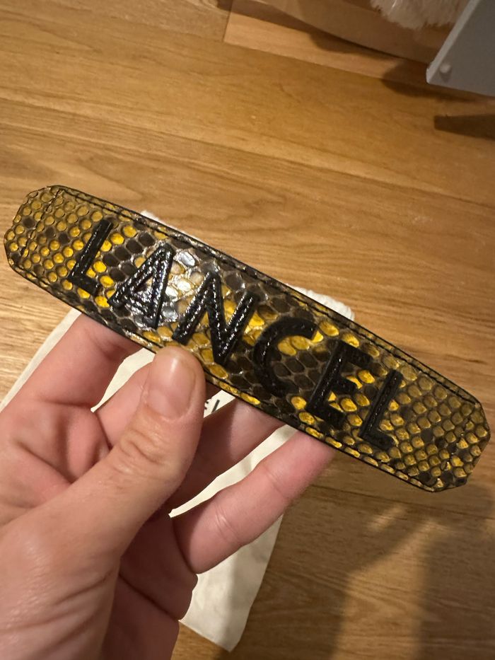 Poignee sac ninon Lancel python jaune - photo numéro 2
