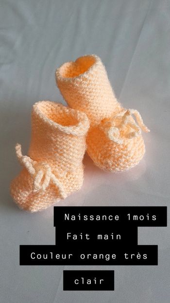 Chausson fait main bebe mixe