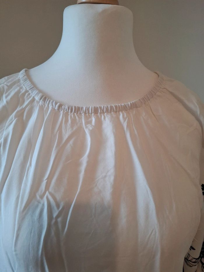 Blouse blanche bohème Fleurie Griffon taille M 38 - photo numéro 3