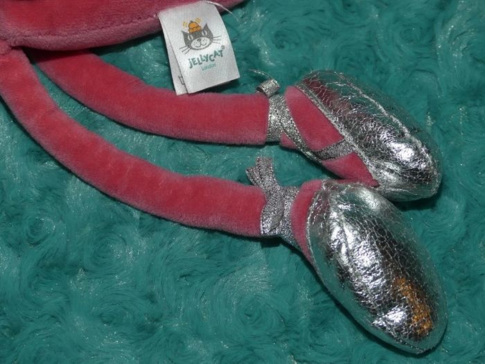 Doudou flamand rose Fancies, rose argent jellycat 🦩tbe - photo numéro 3