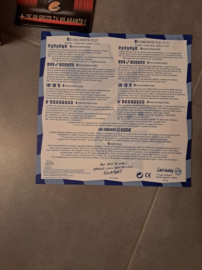 Burger quiz édition deluxe lansay - photo numéro 4