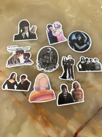 Stickers thème Mercredi addams 10 pièces