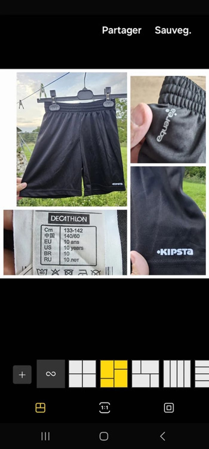 Short kipsta 10 ans -parfait état foot sport - photo numéro 2