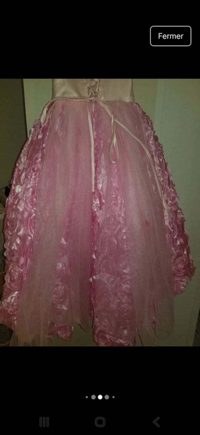 Magnifique robe de cérémonie rose – style princesse - photo numéro 8