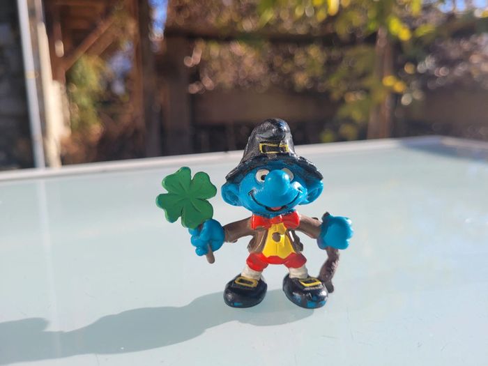 Figurines anciennes Les Schtroumpfs : qui se lave, téléphone, bébé S. Trèfle 🍀 - photo numéro 16