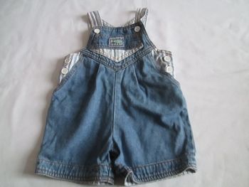 Salopette jean courte P'tit Caïd