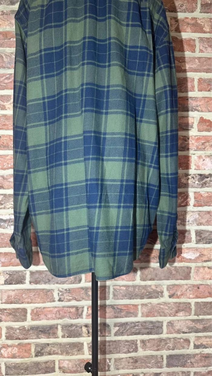 Chemise à carreaux bleu et verte H&M Regular Fit Taille L / 40 - photo numéro 9