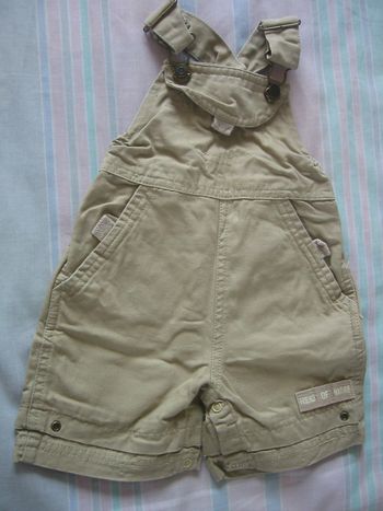 Salopette courte Cadet Rousselle taille 6 mois