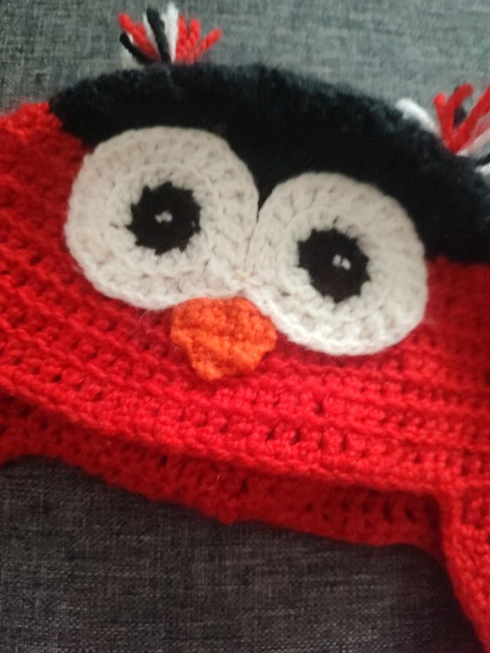 Bonnet hibou bébé fait main - photo numéro 4