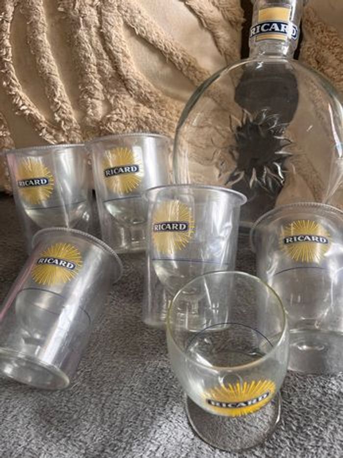Lot verres et carafe Ricard - photo numéro 4