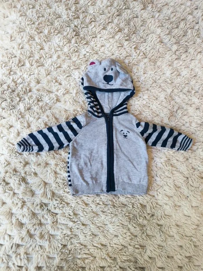 Gilet petit ourson a zip