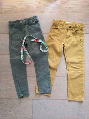 Lot de 2 pantalons 4 ans sergent major et monoprix