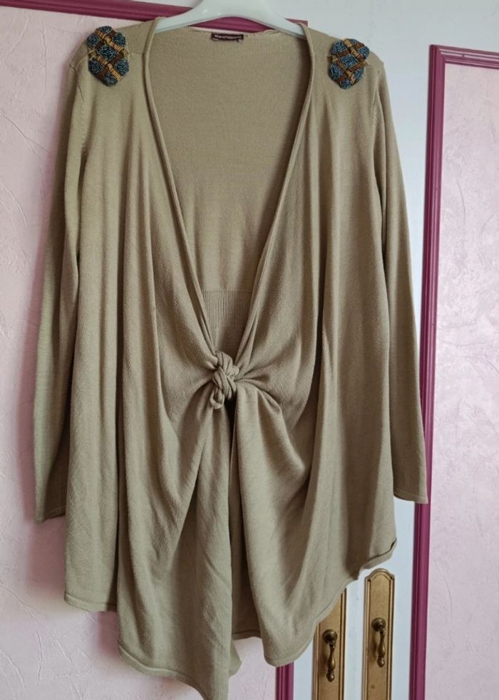 Gilet long beige T.42/44 - photo numéro 3