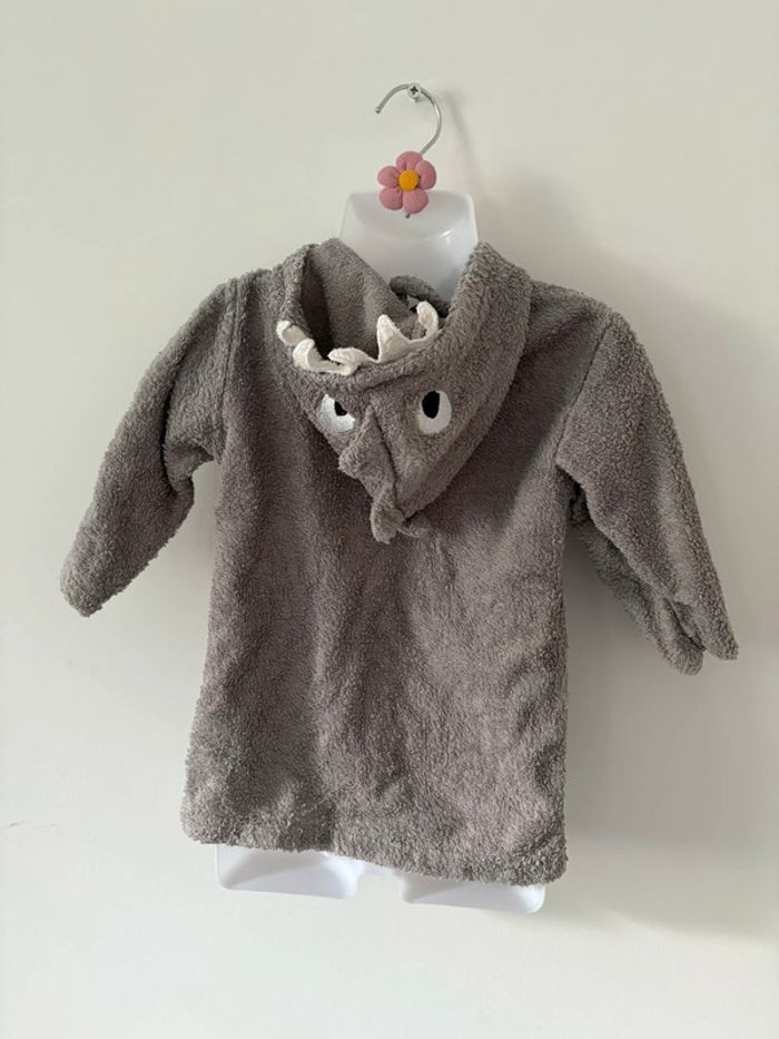 Peignoir gris Kiabi dinosaure - 24 mois (83/89 cm) - photo numéro 2