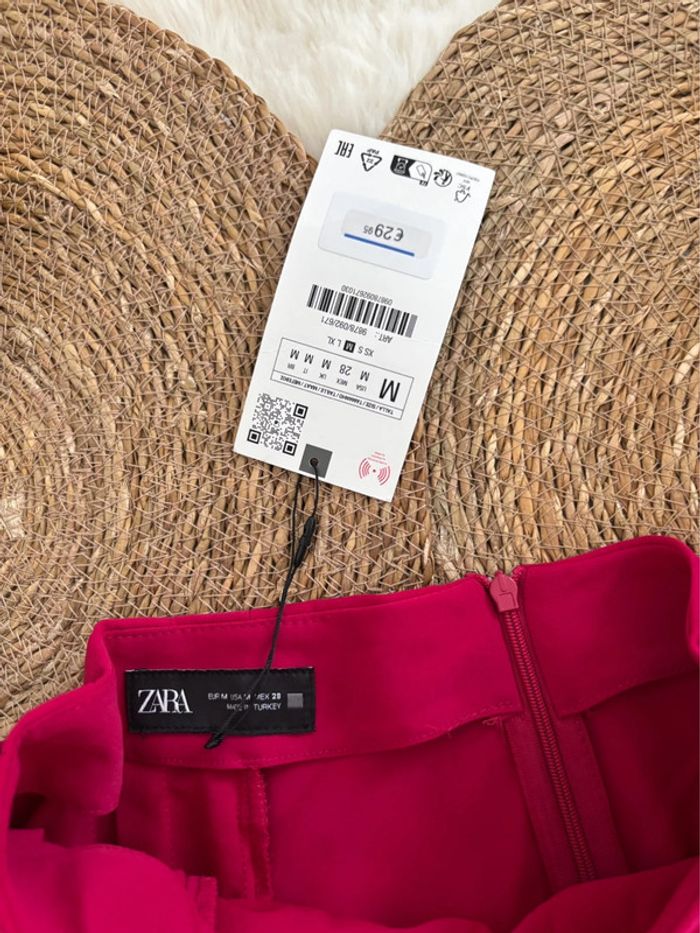 Jupe fuchsia Zara taille M plissée - photo numéro 2