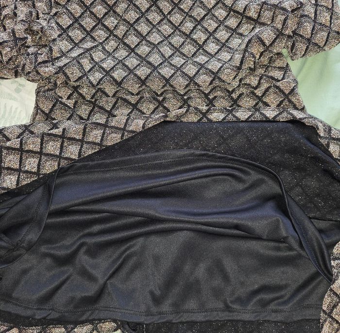 Robe dorée a manche 3/4 #cache-cache 40/42 - photo numéro 3