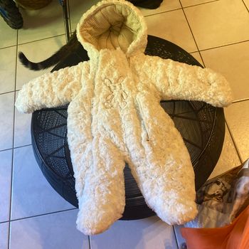 Combi pilote bouclettes blanches