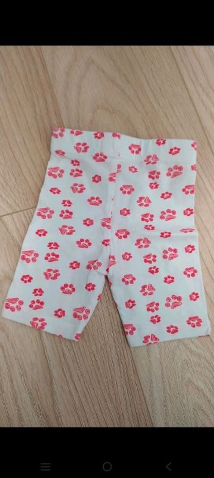 Legging pattes animal rouge 1/3 mois