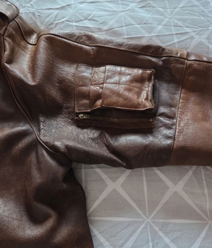 Blouson cuir véritable T.XXL - photo numéro 3