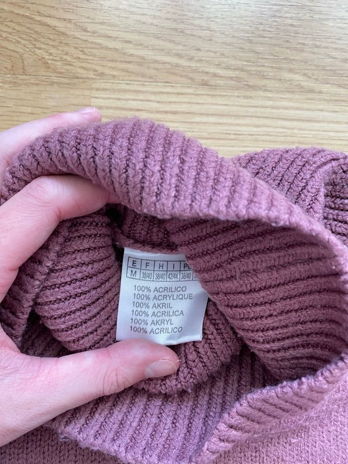 Très joli pull a col roulé couleur violet taille m - photo numéro 2