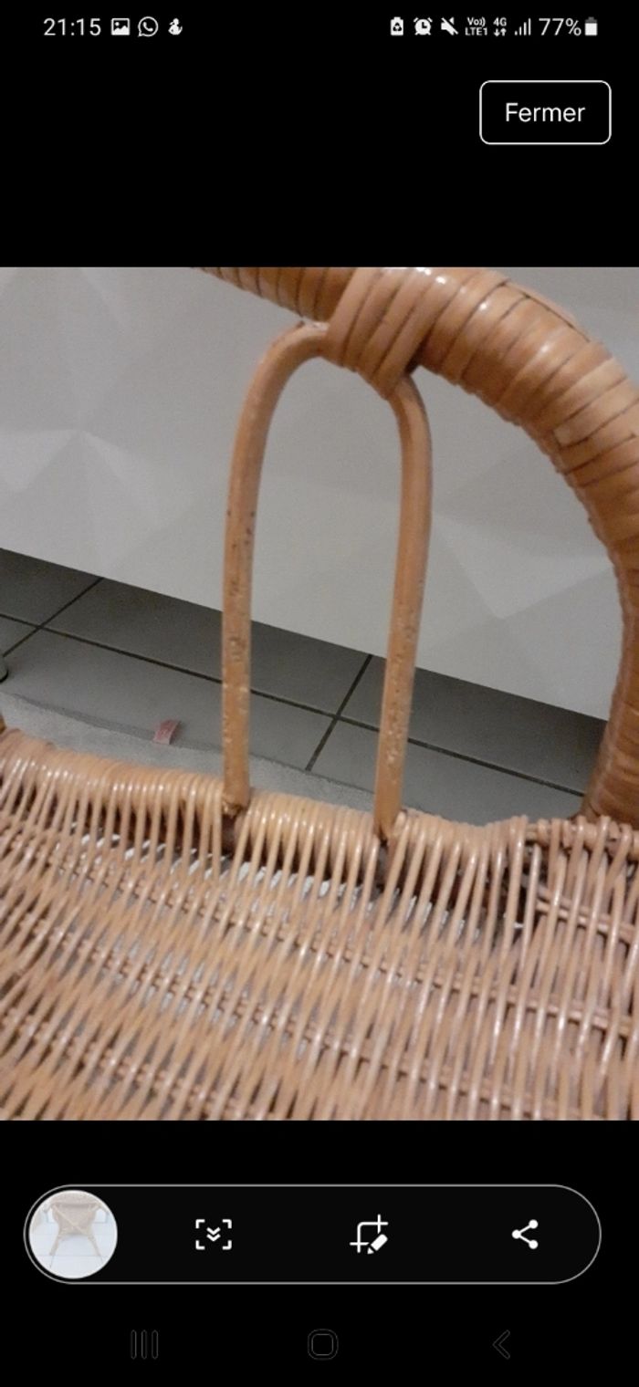 fauteuil Crapaud Enfant Rotin - photo numéro 2