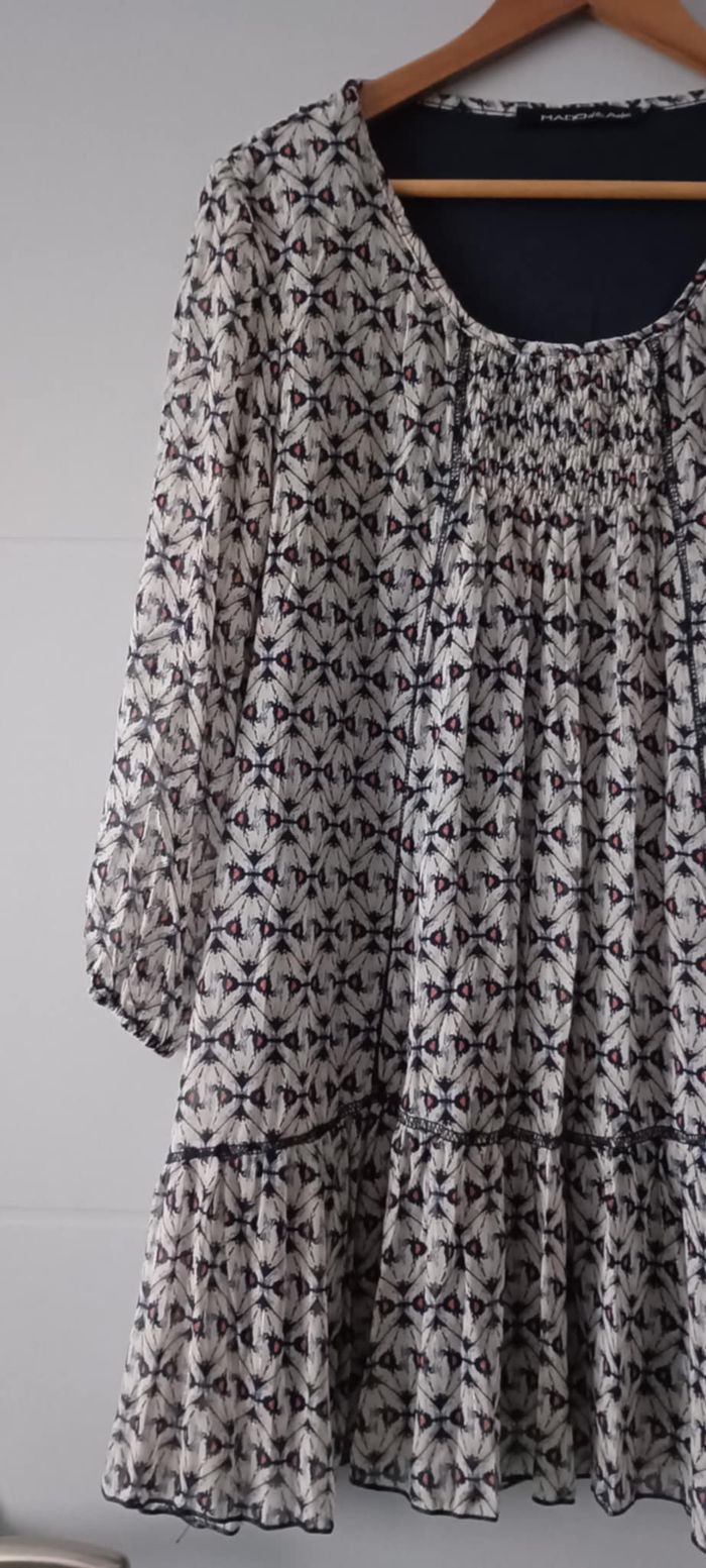 Tunique longue / Robe fluide imprimée manches 3/4  Mado et les autres Taille 38 - photo numéro 2