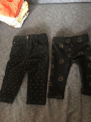 Lot pantalons fille bébé 9 mois
