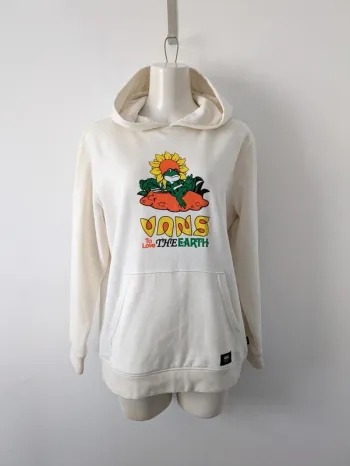 Sweat à capuche crème - Vans - taille L