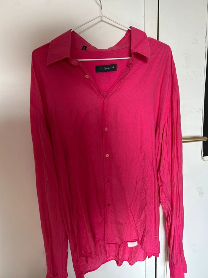 Chemise rose longue