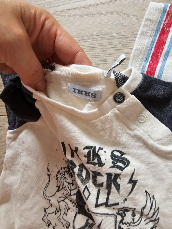 Lot 3 T shirt manche longue Ikks Timberland Catimini 12 mois - photo numéro 3